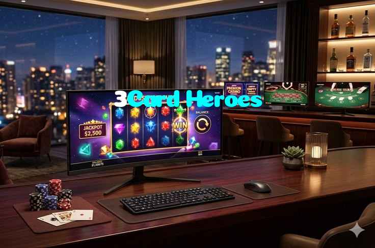 3Card Heroes casino presented on mobile device in Pakistan with slots and live games